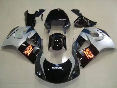 Wholesale 1996-2000 Suzuki GSXR 750 Abs Motorcycle Fairings - Glossy Black Silver Canada