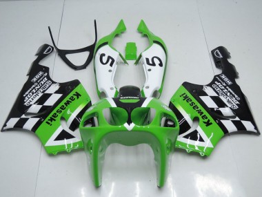 Wholesale 1996-2003 Kawasaki ZX7R Motorcycle Fairings - Green White Black 5 Canada