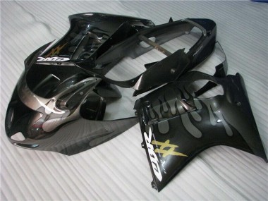 Wholesale 1996-2007 Honda CBR1100XX Blackbird Motorcycle Fairings - Glossy Black Silver Flame Canada