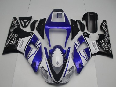 Wholesale 1998-1999 Yamaha YZF R1 Motorcycle Fairings - Blue White Glossy Black Yamalube Motards Canada