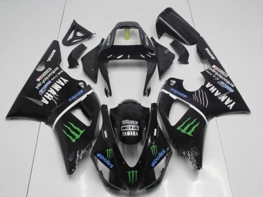 Wholesale 1998-1999 Yamaha YZF R1 Motorcycle Fairings - Glossy Black Blue Green Motul Monster Drink Canada