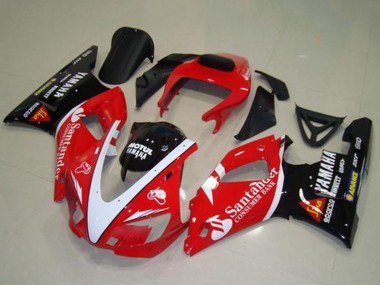 Wholesale 1998-1999 Yamaha YZF R1 Motorcycle Fairings - Red White Glossy Black Motul Santander Canada