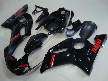 Wholesale 1998-2002 Yamaha YZF R6 Motorcycle Fairings - Glossy Black Red Decals Canada
