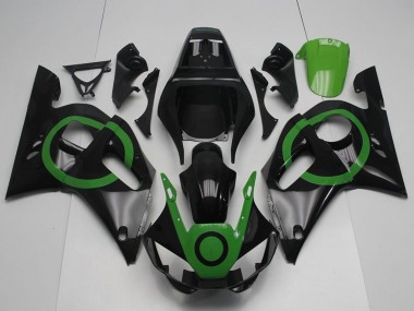Wholesale 1998-2002 Yamaha YZF R6 Motorcycle Fairings - Glossy Black Green Circle Canada