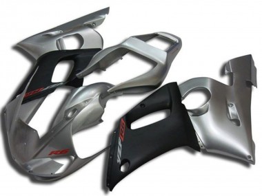 Wholesale 1998-2002 Yamaha YZF R6 Motorcycle Fairings - Silver Matte Black Red Decal Canada