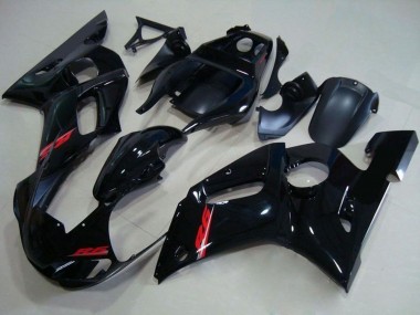 Wholesale 1998-2002 Yamaha YZF R6 Motorcycle Fairings - Glossy Black Red Decal Canada