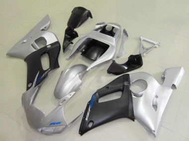 Wholesale 1998-2002 Yamaha YZF R6 Motorcycle Fairings - Silver Matte Black Blue Decal Canada