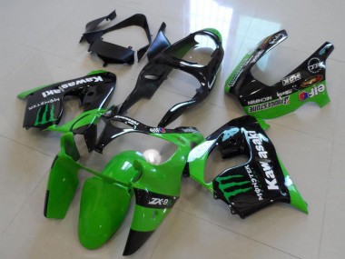 Wholesale 2000-2001 Kawasaki ZX9R Motorcycle Fairings - Glossy Black Green Monster Canada