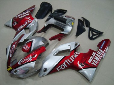 Wholesale 2000-2001 Yamaha YZF R1 Motorcycle Fairings - Silver Red Fortuna Motul 7 Canada