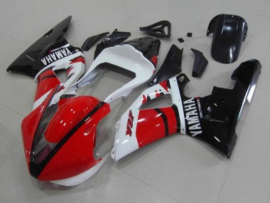 Wholesale 2000-2001 Yamaha YZF R1 Motorcycle Fairings - Red White Glossy Black Racing Version Canada