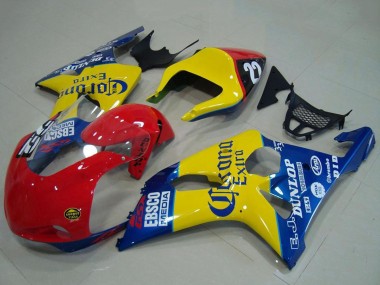 Wholesale 2000-2002 Suzuki GSXR 1000 Motorcycle Fairings - Yellow Red Blue Corona Racing Canada