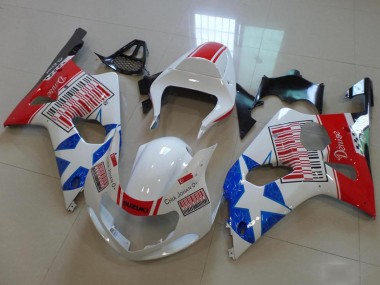Wholesale 2000-2002 Suzuki GSXR 1000 Motorcycle Fairings - White Red Blue Star Canada