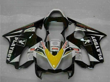 Wholesale 2001-2003 Honda CBR600 F4i Motorcycle Fairings - White Yellow Glossy Black Playboy Canada