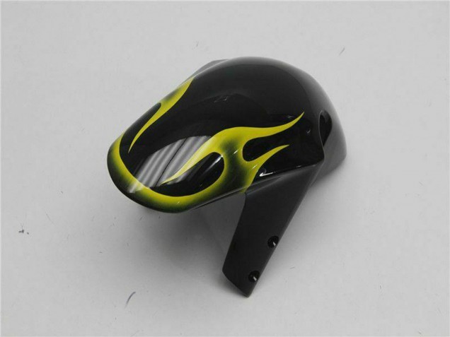 2001-2003 Suzuki GSXR 600/750 Motorcycle Fairings - Glossy Black Yellow Flame Canada