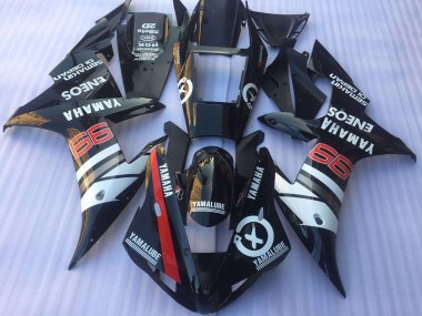Wholesale 2002-2003 Yamaha YZF R1 Motorcycle Fairings - Glossy Black White Red Yamalube ENEOS Canada