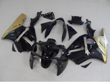 Wholesale 2002-2006 Kawasaki ZX12R Motorcycle Fairing Kits - Glossy Black Gold Canada