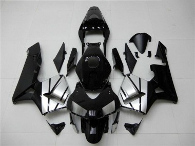 Wholesale 2003-2004 Honda CBR600RR Motorcycle Fairings - Silver Glossy Black Stripe Canada