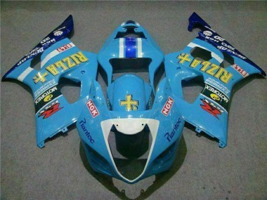 Wholesale 2003-2004 Suzuki GSXR 1000 Motorcycle Fairings - Blue White Yellow Rizla Canada