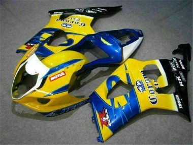Wholesale 2003-2004 Suzuki GSXR 1000 Motorcycle Fairings - Yellow Blue White Red Corona Motul Canada