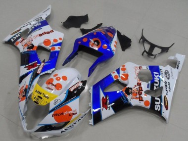 Wholesale 2003-2004 Suzuki GSXR 1000 Motorcycle Fairings - White Blue Red Yellow Pepe Phone Canada