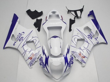 Wholesale 2003-2004 Suzuki GSXR 1000 Motorcycle Fairings - White Blue Corona Alstare Canada