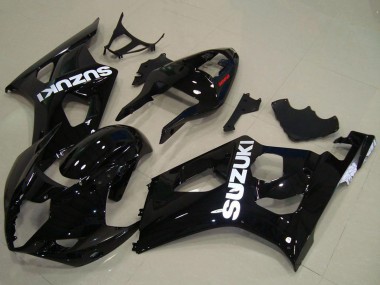 Wholesale 2003-2004 Suzuki GSXR 1000 Motorcycle Fairings - Glossy Black White Decal Canada