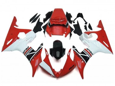Wholesale 2003-2004 Yamaha YZF R6 Motorcycle Fairing - Red White Glossy Black Canada