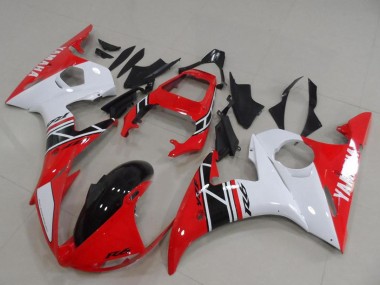 Wholesale 2003-2004 Yamaha YZF R6 Motorcycle Fairing Kits - White Red Glossy Black Canada