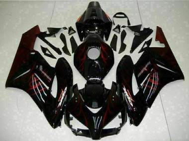Wholesale 2004-2005 Honda CBR1000RR Motorcycle Fairings - Glossy Black Red Flame Canada