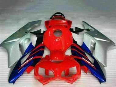 Wholesale 2004-2005 Honda CBR1000RR Motorcycle Fairings - Silver Red Blue Black Stripe Canada