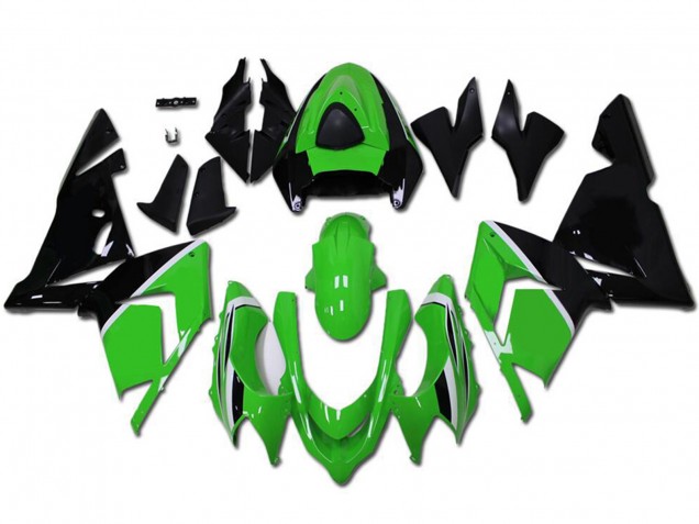 2004-2005 Kawasaki ZX10R Motorcycle Fairings - Green Glossy Black Canada