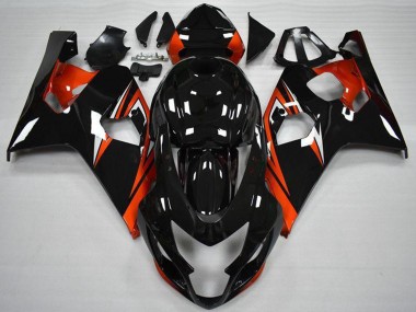 Wholesale 2004-2005 Suzuki GSXR 600/750 Motorcycle Fairings - Glossy Black Red Stripe Canada