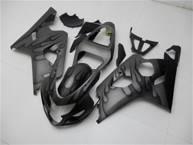 Wholesale 2004-2005 Suzuki GSXR 600/750 Motorcycle Fairings - Grey Black Flame Canada