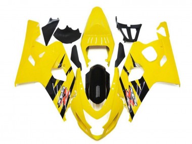 Wholesale 2004-2005 Suzuki GSXR 600/750 Motorcycle Fairings - Yellow Glossy Black Canada
