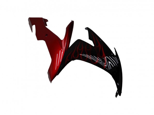 2004-2006 Yamaha YZF R1 Motorcycle Fairings - Glossy Black Red Flame Canada