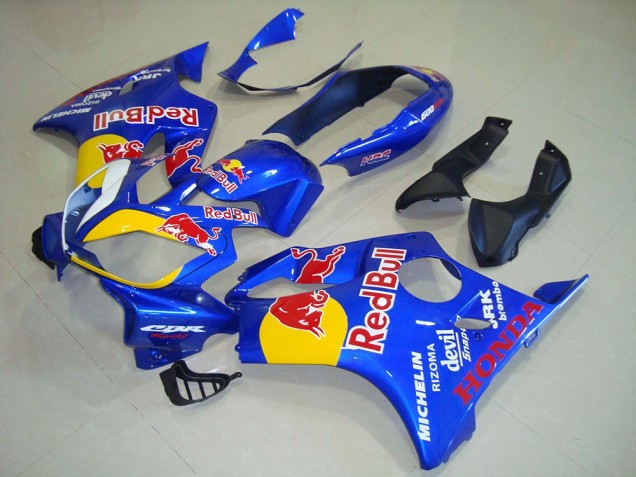 2004-2007 Honda CBR600 F4i Motorcycle Fairings - Blue Yellow Red Bull Canada
