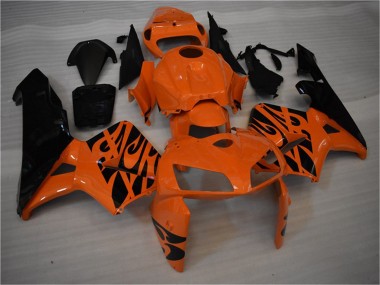 Wholesale 2005-2006 Honda CBR600RR Motorcycle Fairing - Orange Black Flame Canada