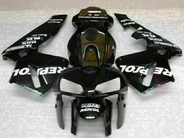 Wholesale 2005-2006 Honda CBR600RR Motorcycle Fairings - Black Repsol Canada