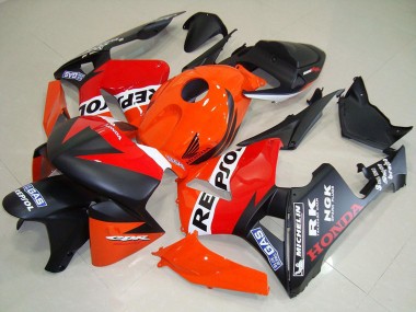 Wholesale 2005-2006 Honda CBR600RR Motorcycle Fairings - Orange Red White Matte Black Repsol Racing Canada