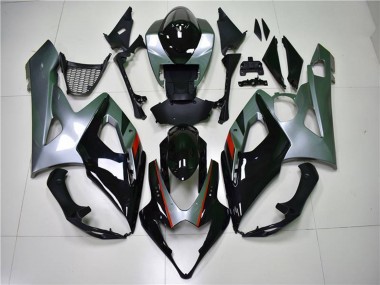 Wholesale 2005-2006 Suzuki GSXR 1000 Motorcycle Fairing - Glossy Black Silver Canada