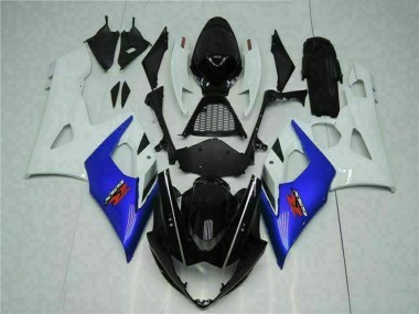 Wholesale 2005-2006 Suzuki GSXR 1000 Motorcycle Fairing - White Blue Glossy Black Canada