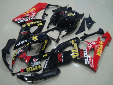 Wholesale 2005-2006 Suzuki GSXR 1000 Motorcycle Fairings - Glossy Black Red Gold Rizla Canada
