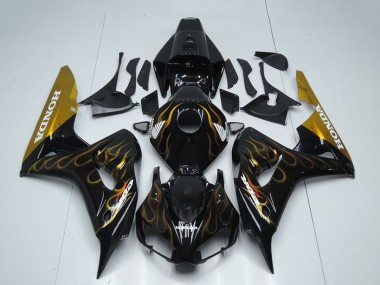 Wholesale 2006-2007 Honda CBR1000RR Motorcycle Fairing - Glossy Black Gold Flame Canada