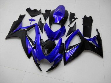 Wholesale 2006-2007 Suzuki GSXR 600/750 Motorcycle Fairings - Blue Glossy Black Canada