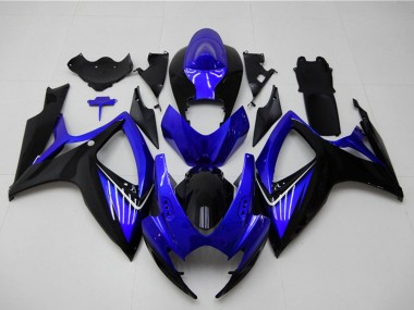Wholesale 2006-2007 Suzuki GSXR 600/750 Motorcycle Fairings - Blue Glossy Black Canada