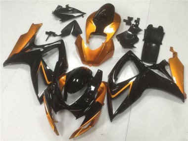 Wholesale 2006-2007 Suzuki GSXR 600/750 Motorcycle Fairings - Orange Glossy Black Canada