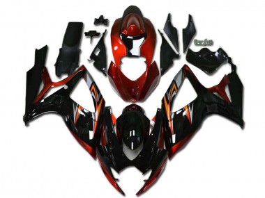 Wholesale 2006-2007 Suzuki GSXR 600/750 Motorcycle Fairings - Orange Silver Glossy Black Stripe Canada