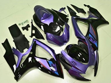 Wholesale 2006-2007 Suzuki GSXR 600/750 Motorcycle Fairings - Purple Glossy Black Blue Canada