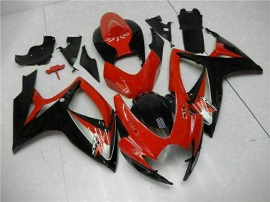 Wholesale 2006-2007 Suzuki GSXR 600/750 Motorcycle Fairings - Red Glossy Black Canada