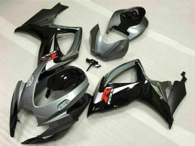 Wholesale 2006-2007 Suzuki GSXR 600/750 Motorcycle Fairings - Silver Grey Glossy Black Red Canada
